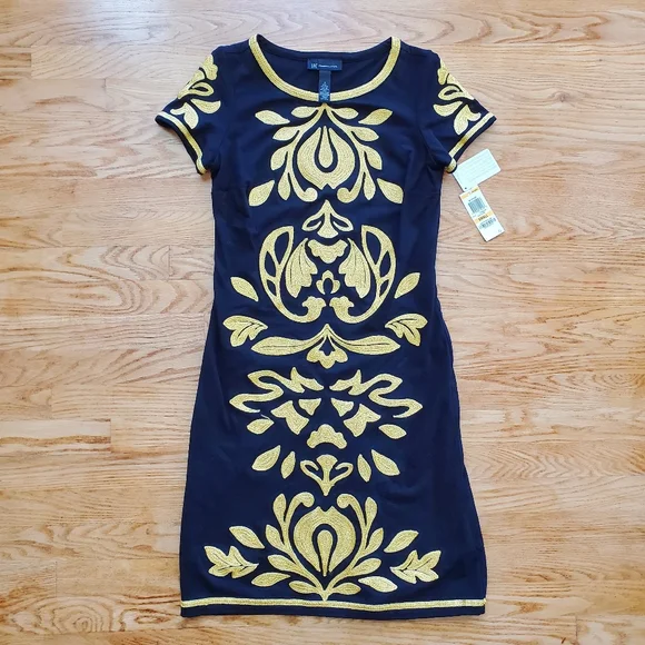 inc gold dress Vibrant Goldish-Yellow African Print Kaftan Set with Headband main image 1
